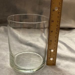 FREE WITH OTHER JAR PURCHASE. This is a clear, glass display(?) jar.